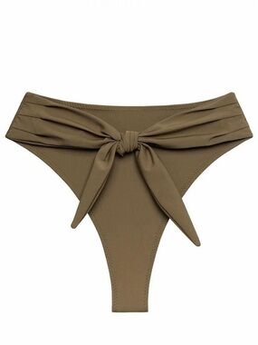 Montce Khaki Paula Waist Tie Bikini Bottoms 122$ NWT